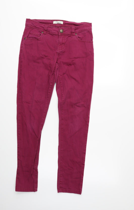 Womens UK Size 10 Peacocks Regular Fit Skinny Purple Jeans