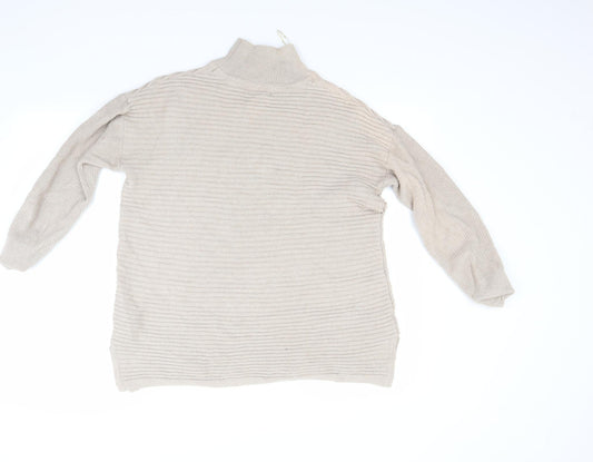 Monsoon Womens Beige Pullover Jumper Size M