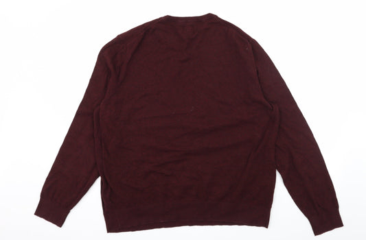 Burton Mens Red Knit Pullover Jumper Size XL