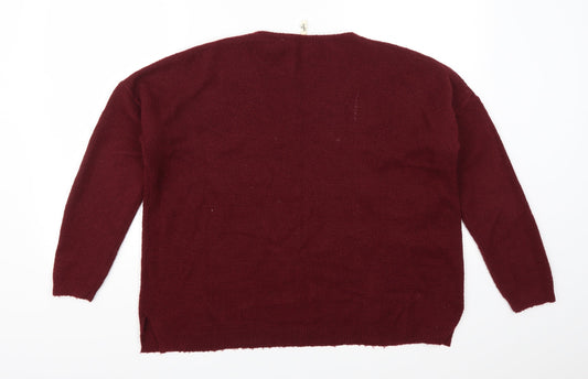 Sweewe Womens Red Pullover Jumper Size S