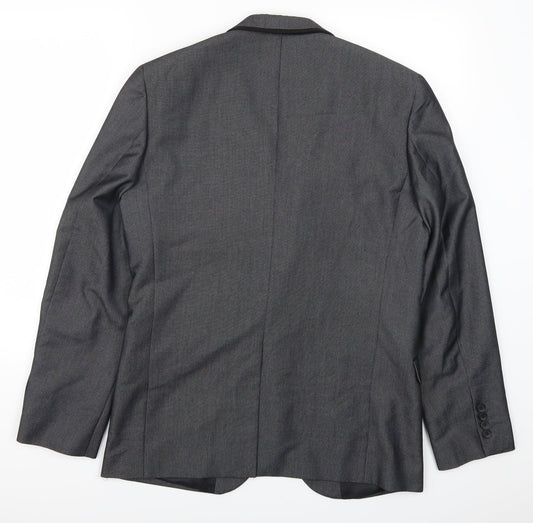 Mens UK Size 40 Cedar Wood State Regular Grey Suit Jacket