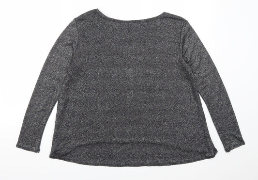 Womens UK Size S H&M Grey Basic T-Shirt