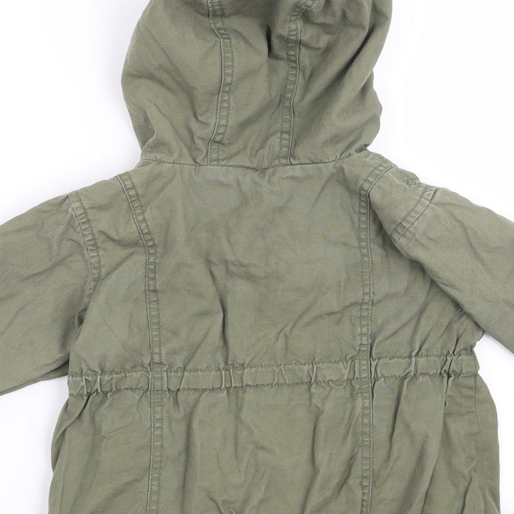 Gap Girls Green Overcoat Coat Size 3 Years
