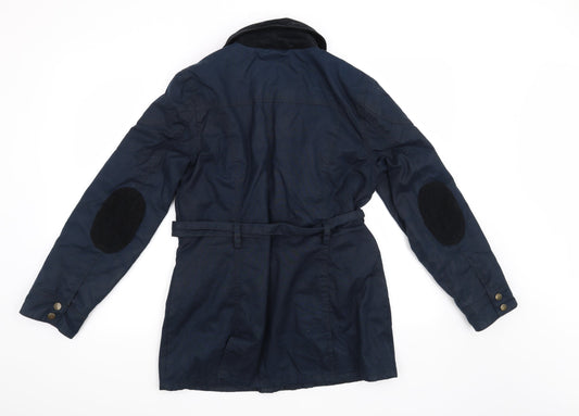Marks and Spencer Womens Blue Overcoat Coat Size 8