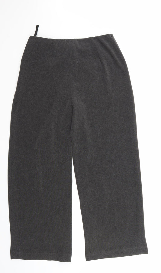 Womens UK Size 10 Marks and Spencer Regular Fit Cropped Grey Trousers