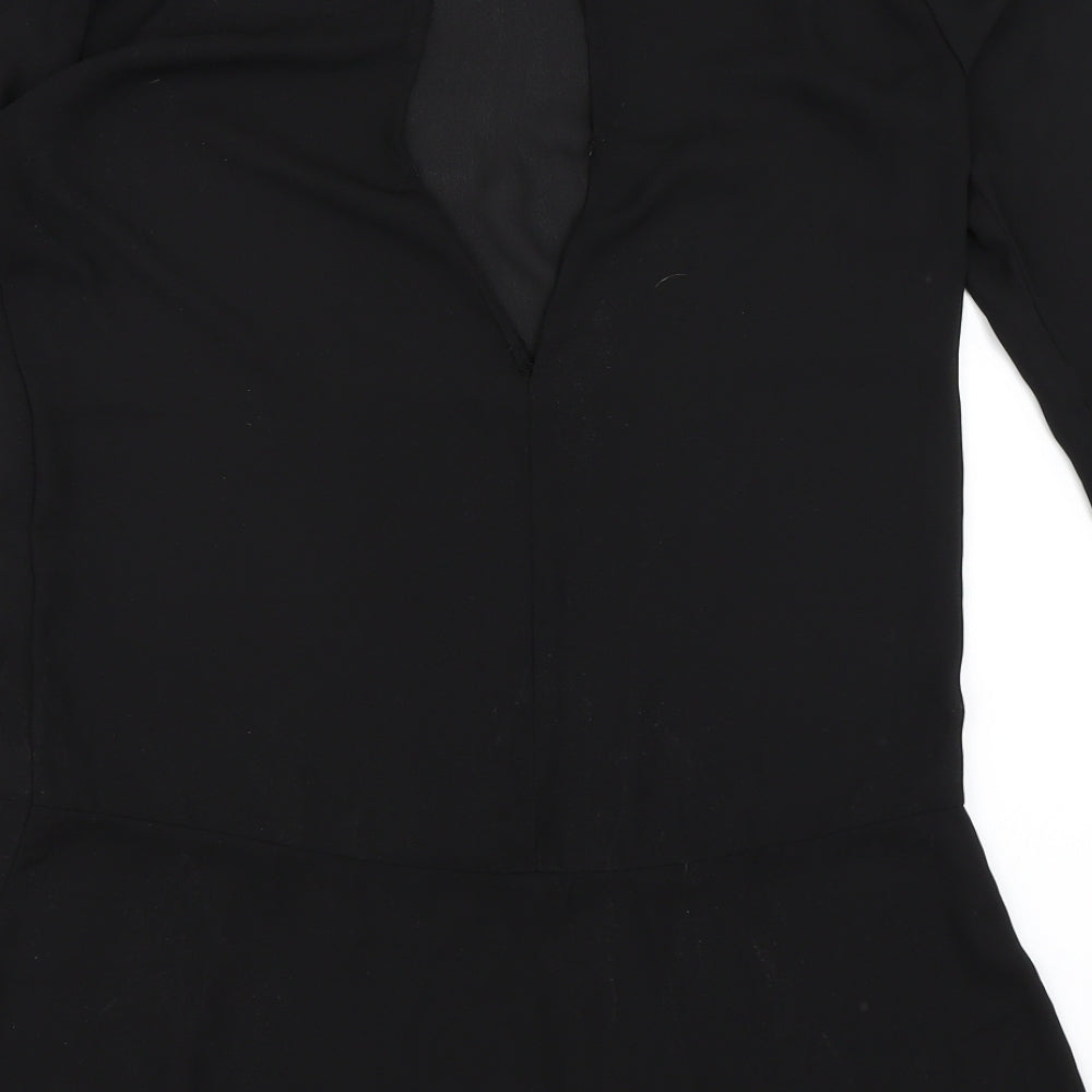 Womens UK Size 10 Divided by H&M Black Tunic Blouse