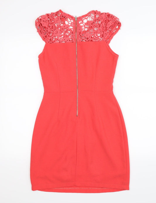 Louche Womens Pink Bodycon Size 8