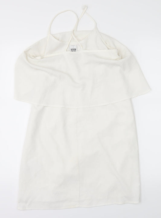Womens UK Size XS VERO MODA White Basic Blouse