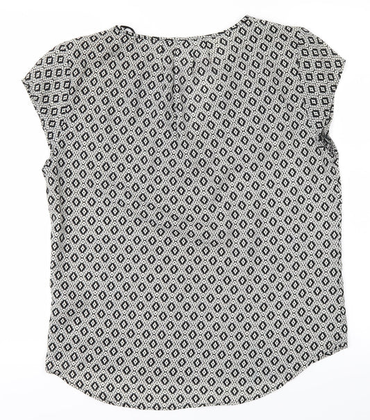Womens UK Size 8 H&M Black Basic T-Shirt