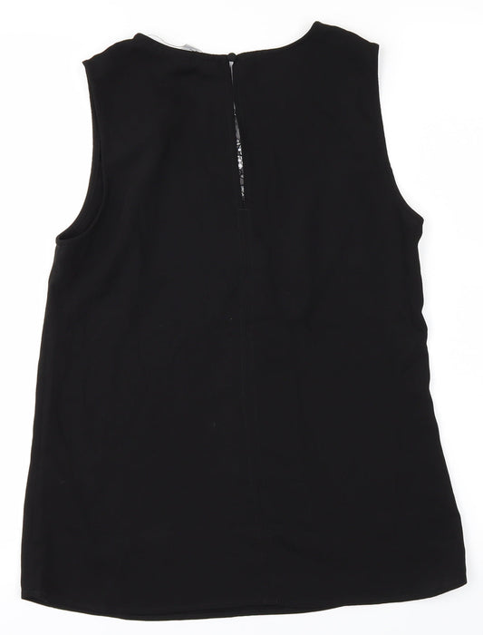 Womens UK Size 4 H&M Black Basic T-Shirt
