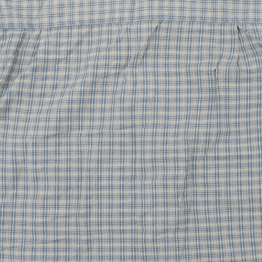 Stone River Mens Blue Check Button-Up Size XL