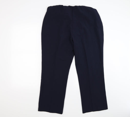 Womens UK Size 16 arista Regular Fit Blue Trousers