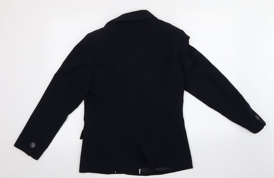 Womens UK Size 10 Style By Ewm Regular Blue Blazer