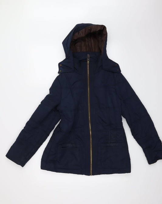 Womens UK Size 12 BHS Blue Overcoat