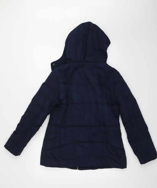 Womens UK Size 12 BHS Blue Overcoat