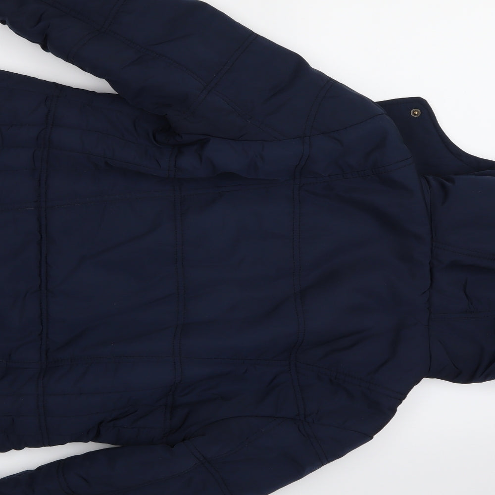 Womens UK Size 12 BHS Blue Overcoat