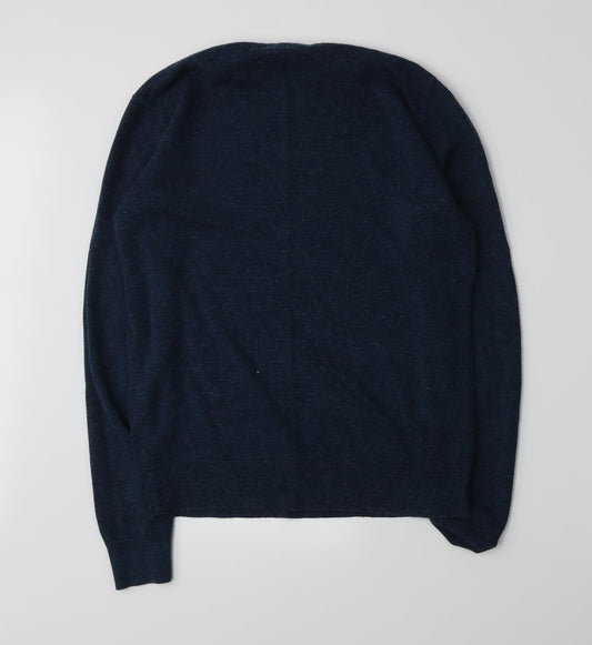 Cedar Wood State Mens Blue Knit Pullover Jumper Size M