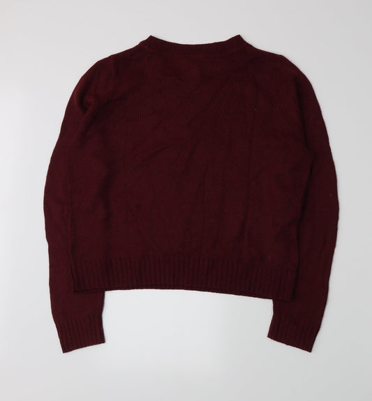 Divided by H&M Womens Red Knit Pullover Jumper Size S
