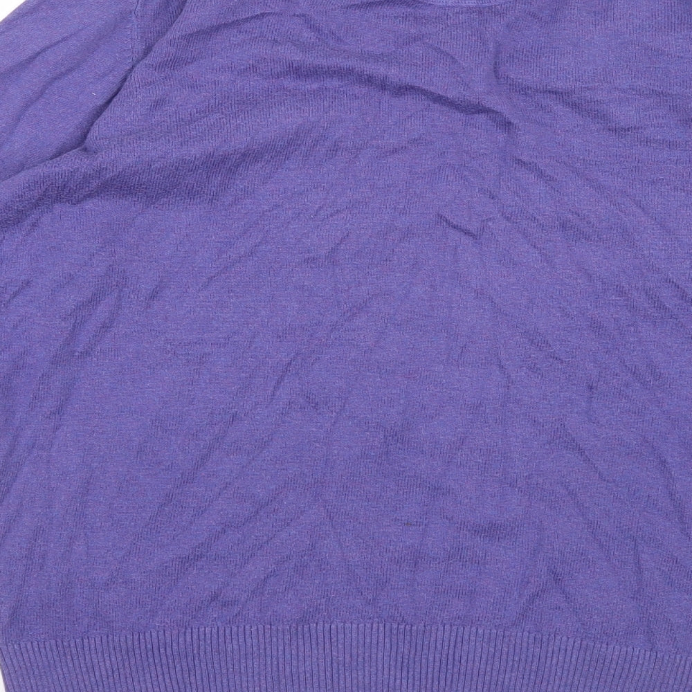 John Lewis Mens Purple Knit Pullover Jumper Size S