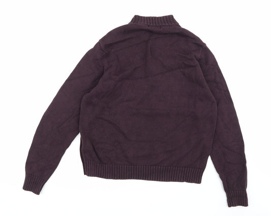 Marks and Spencer Mens Purple Knit Pullover Jumper Size S