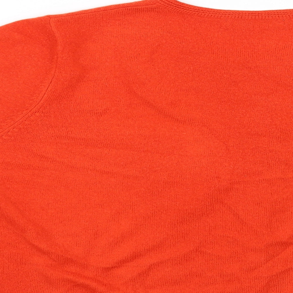 Classic Womens Red Cardigan Jumper Size 16