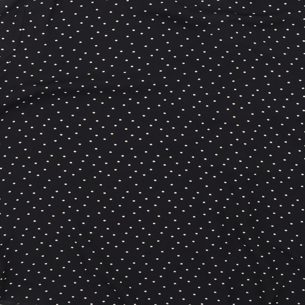 TU Womens Beige Polka Dot Basic Blouse Size 12