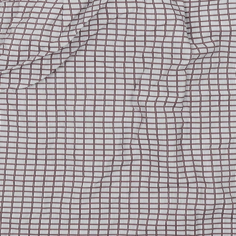 Mens UK Size L collezione Grey Button-Up Long Sleeve Casual Shirt