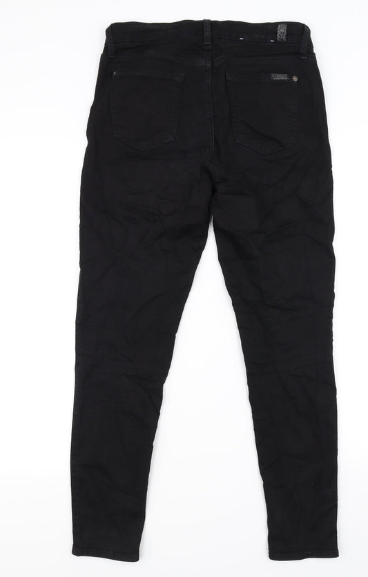 Womens UK Size 10 Preworn Regular Fit Skinny Black Jeans