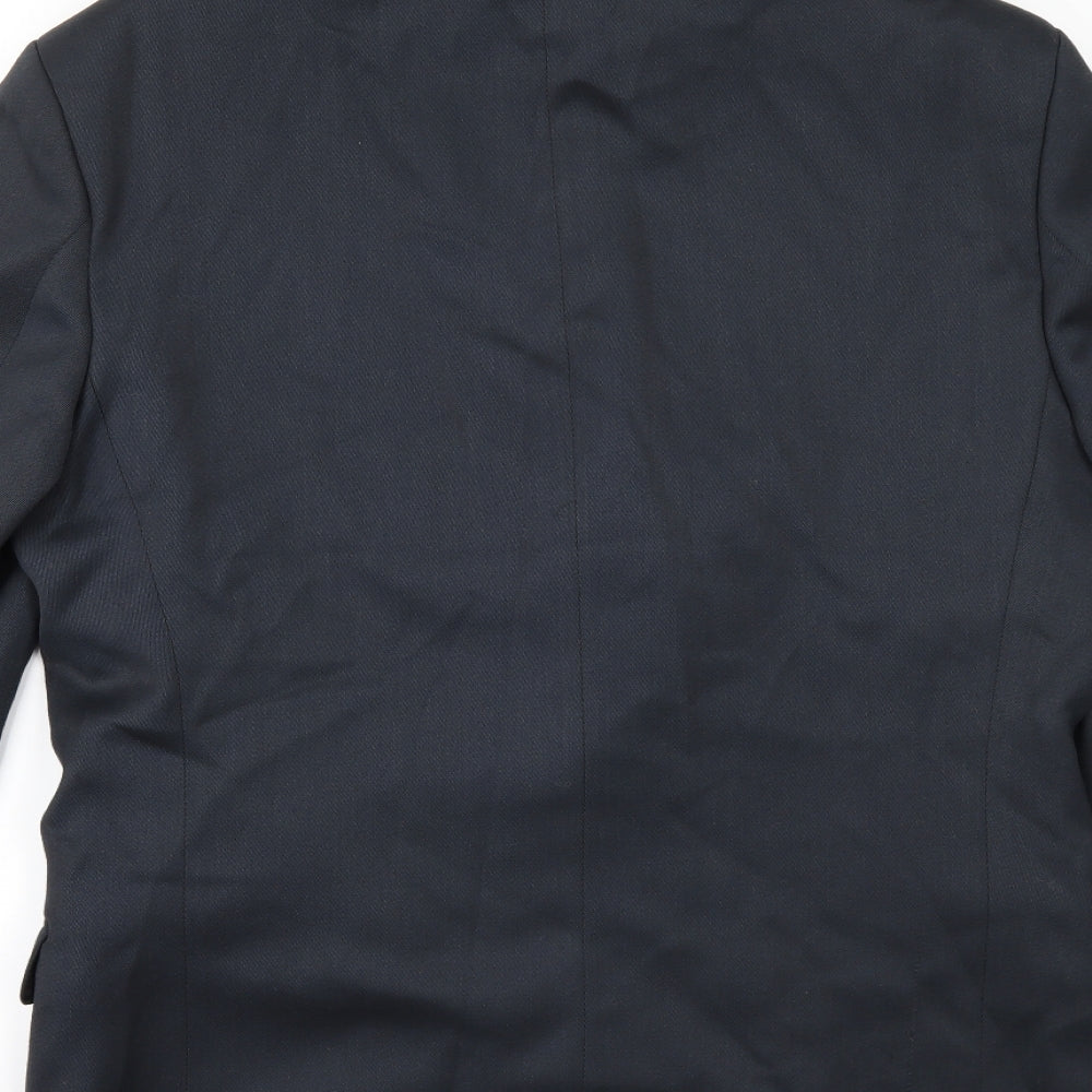 Mens UK Size 40 Pinstripe Regular Blue Suit Jacket