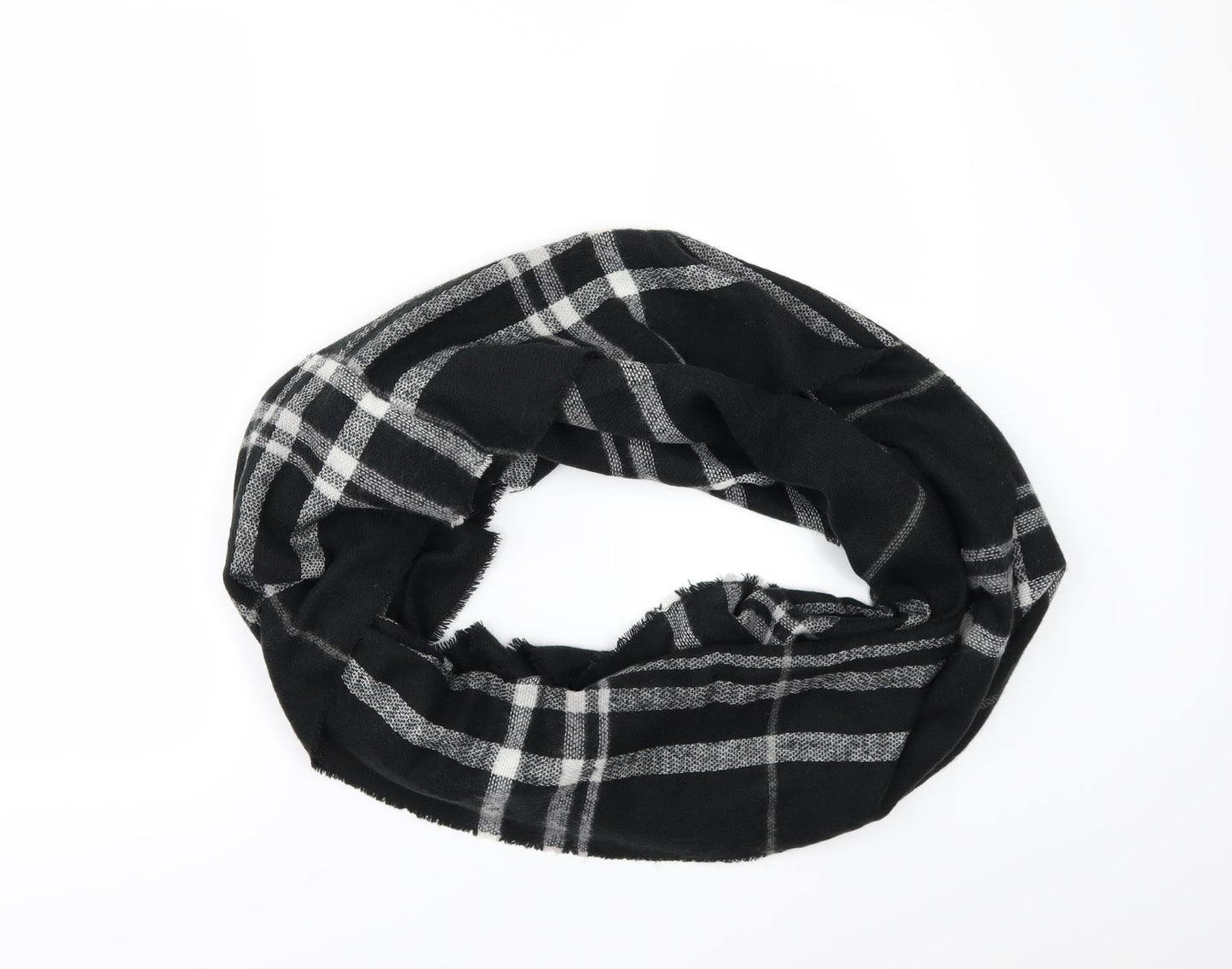 Preworn Unisex Black Check Scarf - COWL