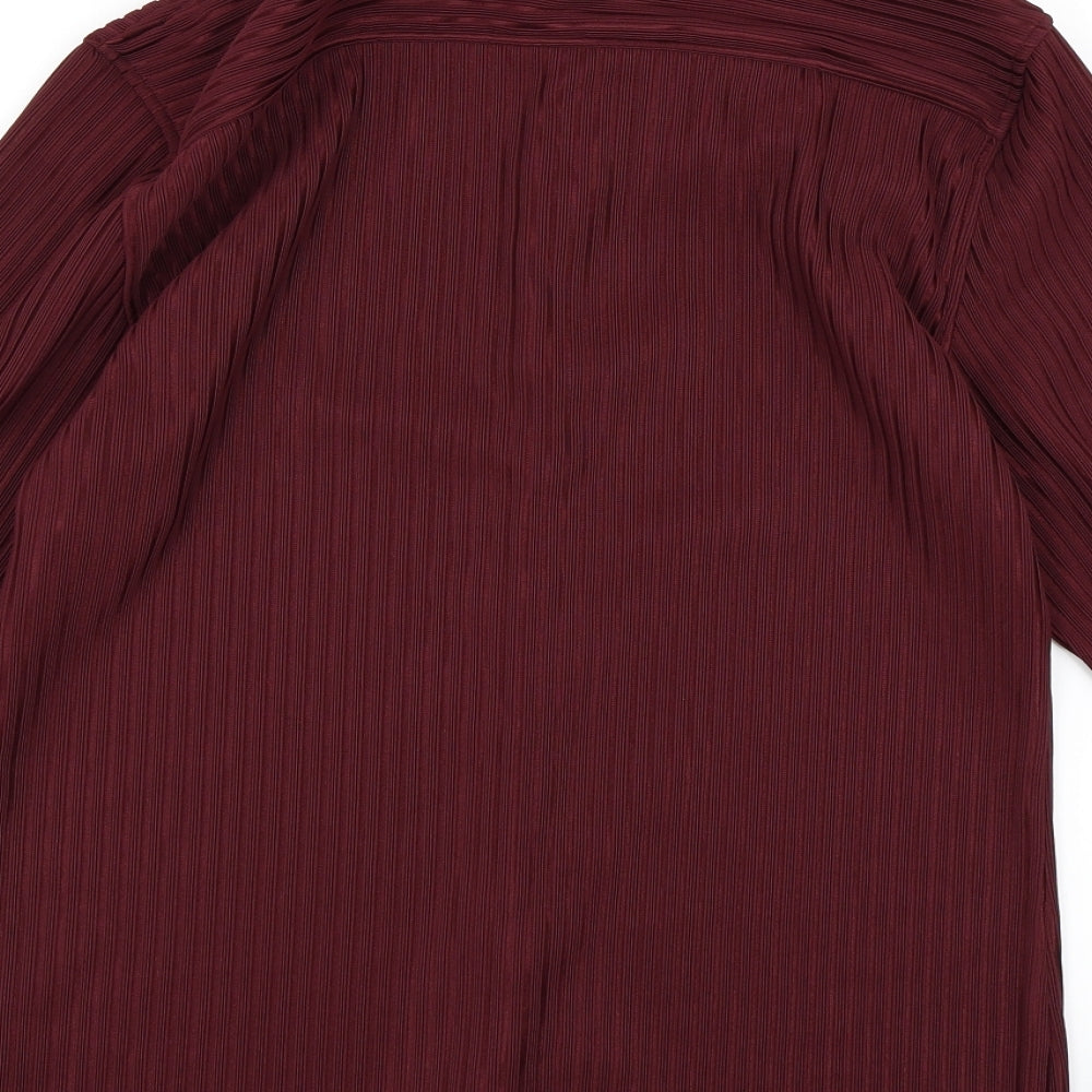 Mens UK Size M River Island Purple Button-Up Long Sleeve Casual Shirt