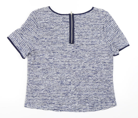 Womens UK Size M Oasis Blue Basic Blouse