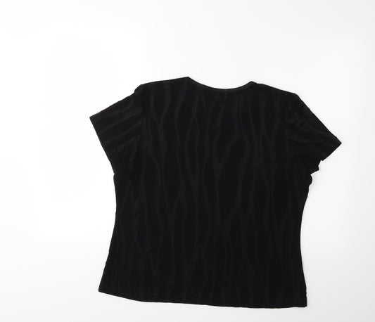 Berkertex Womens Black Basic T-Shirt Size 16