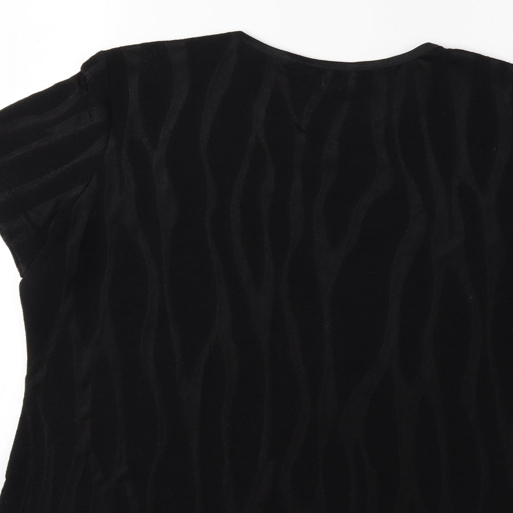 Womens UK Size 16 Berkertex Black Basic T-Shirt