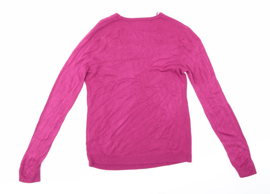 Vida Vi Womens Purple Knit Pullover Jumper Size L