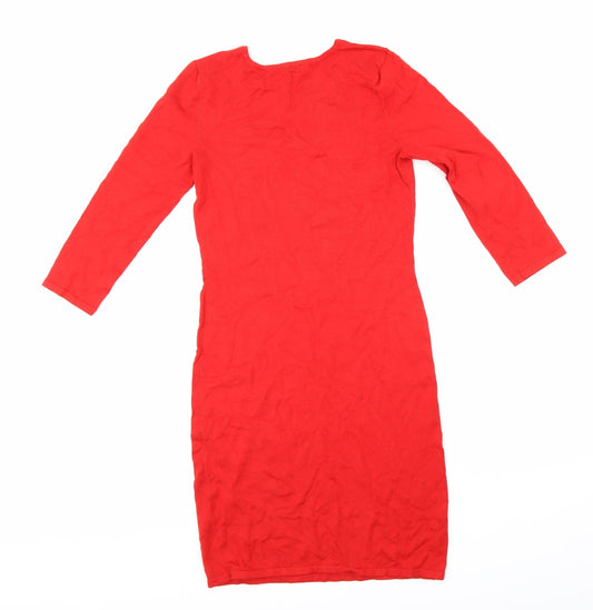 Express Womens Red Knit Bodycon Size S