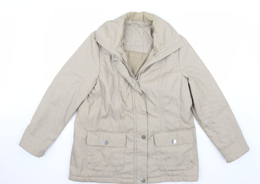 Classics Womens Beige Jacket Coat Size S