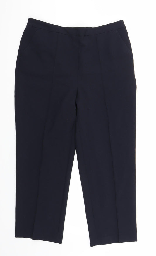 Womens UK Size 12 Isle Regular Fit Black Trousers