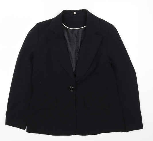 Womens UK Size 14 EWM Regular Black Suit Jacket