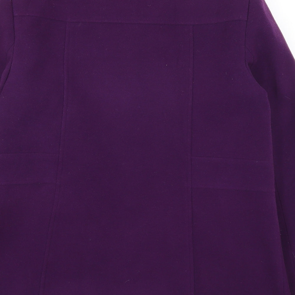Autonomy Womens Purple Pea Coat Coat Size 12