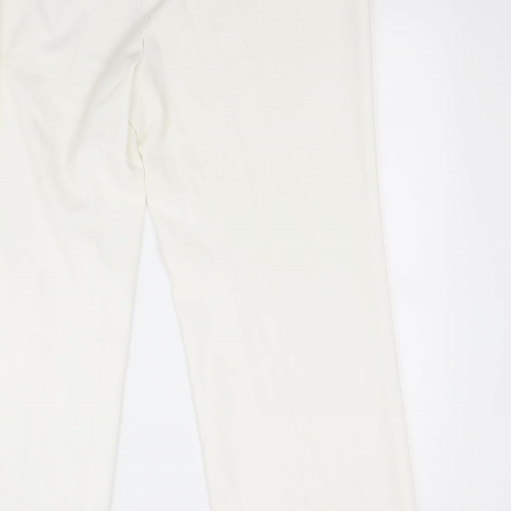 EWM Womens White Trousers Size 16 L28 in