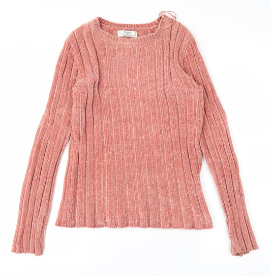 Bershka Womens Pink Pullover Jumper Size S