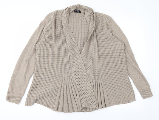 Pulse Womens Brown Cardigan Jumper Size M