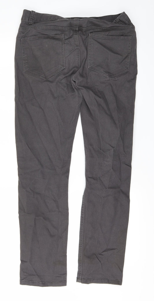 Mens UK Size 32 DenimCo Regular Fit Straight Black Jeans