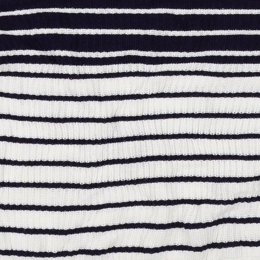 Studio Womens Blue Striped Pullover Jumper Size 20