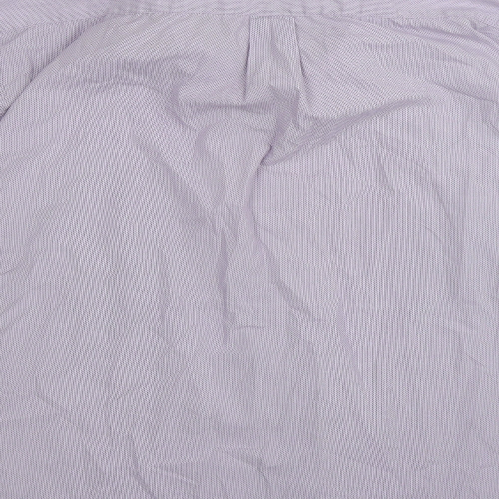 Tom Hagan Mens Purple Check Button-Up Size 17