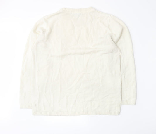 Pure & Natural Womens Beige Knit Pullover Jumper Size L