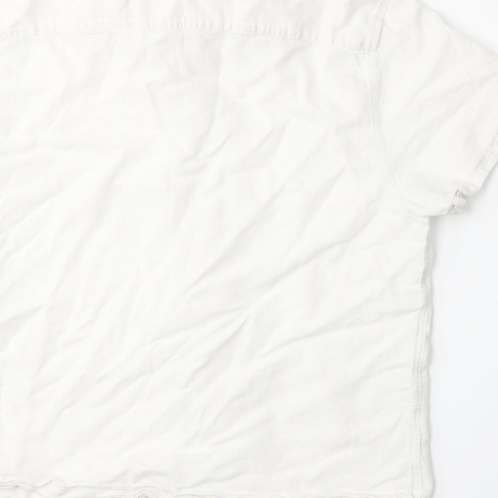 ACW85 Mens White    Button-Up Size L