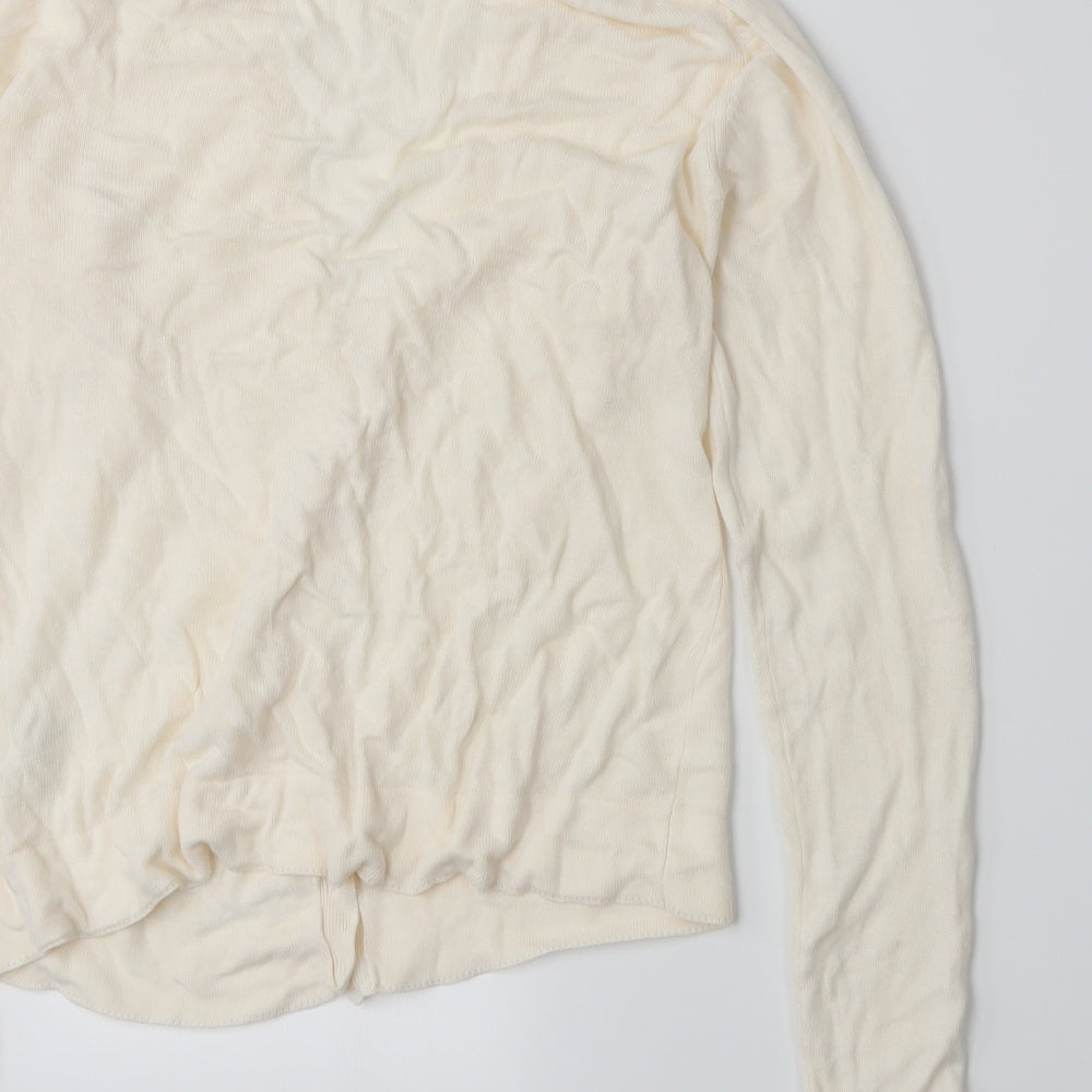 Marks and Spencer Womens Beige Knit Cardigan Jumper Size 14
