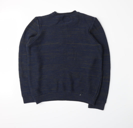 Topman Mens Black Knit Pullover Jumper Size S